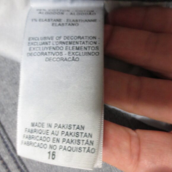 LEVI’S DENIZEN womens JEANS blue STRAIGHT CROP modern DENIM mid-rise SIZE 16 - Picture 4 of 10